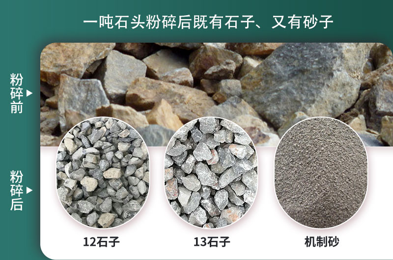 一吨石头能出多少吨石子，石子破碎设备有哪些