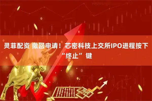 灵菲配资 撤回申请！芯密科技上交所IPO进程按下“终止” 键